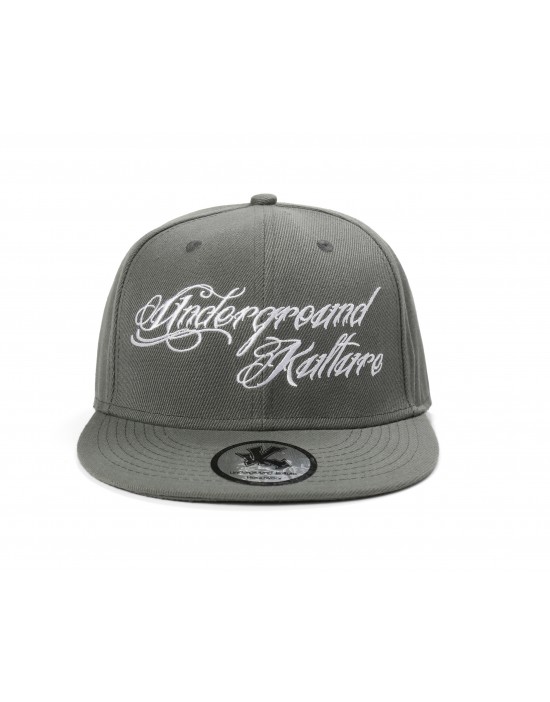 Underground Kulture Script Snapback (Grey)